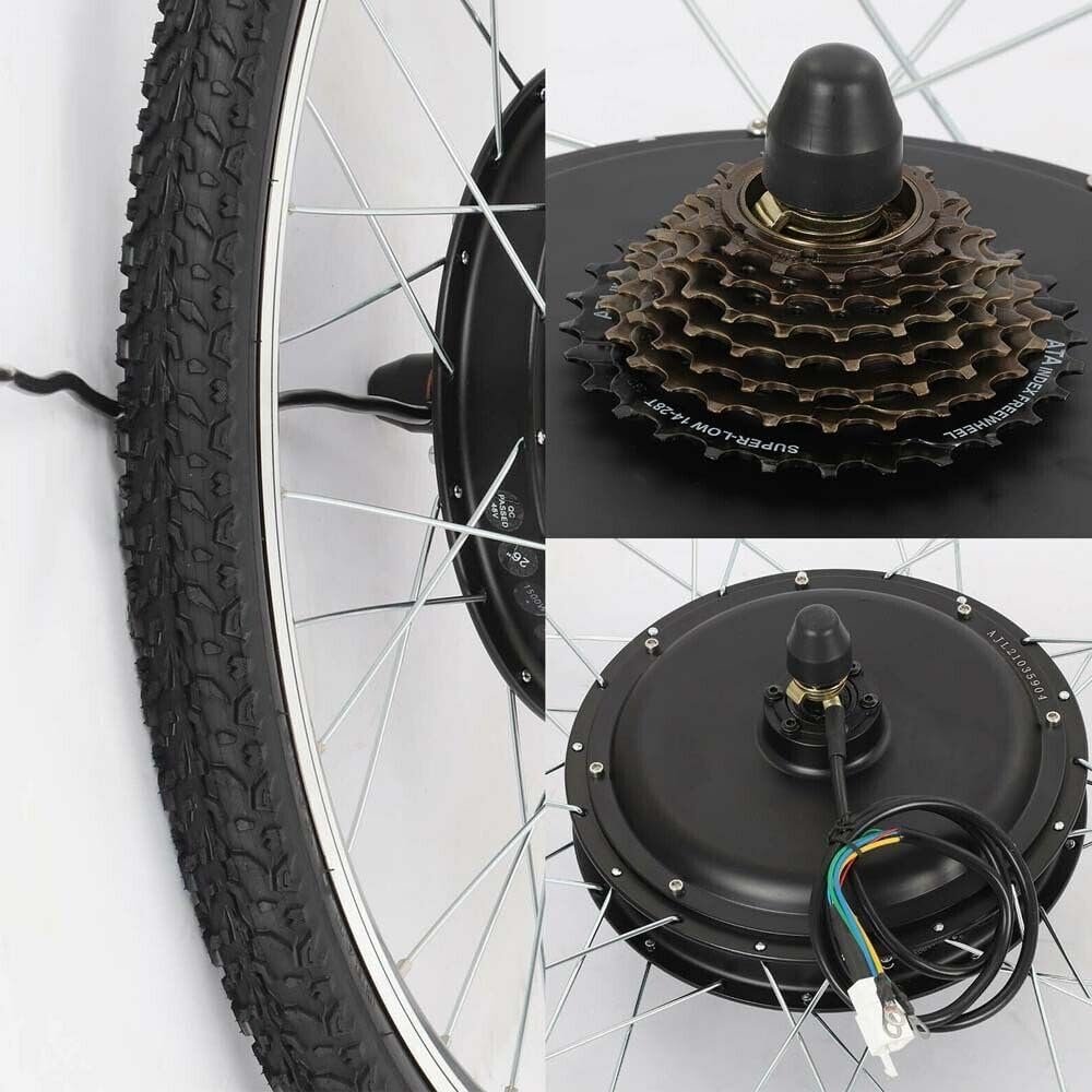 48V 27.5'' 30A Controller Rear wheel eBikes Conversion Kit Hub Motor and 48V 20Ah Triangle Battery, Electric Bicycle Motor,E-bike Cycling Hub with Controller, Bike Bicycle Conversion Tool Kit - Image 5