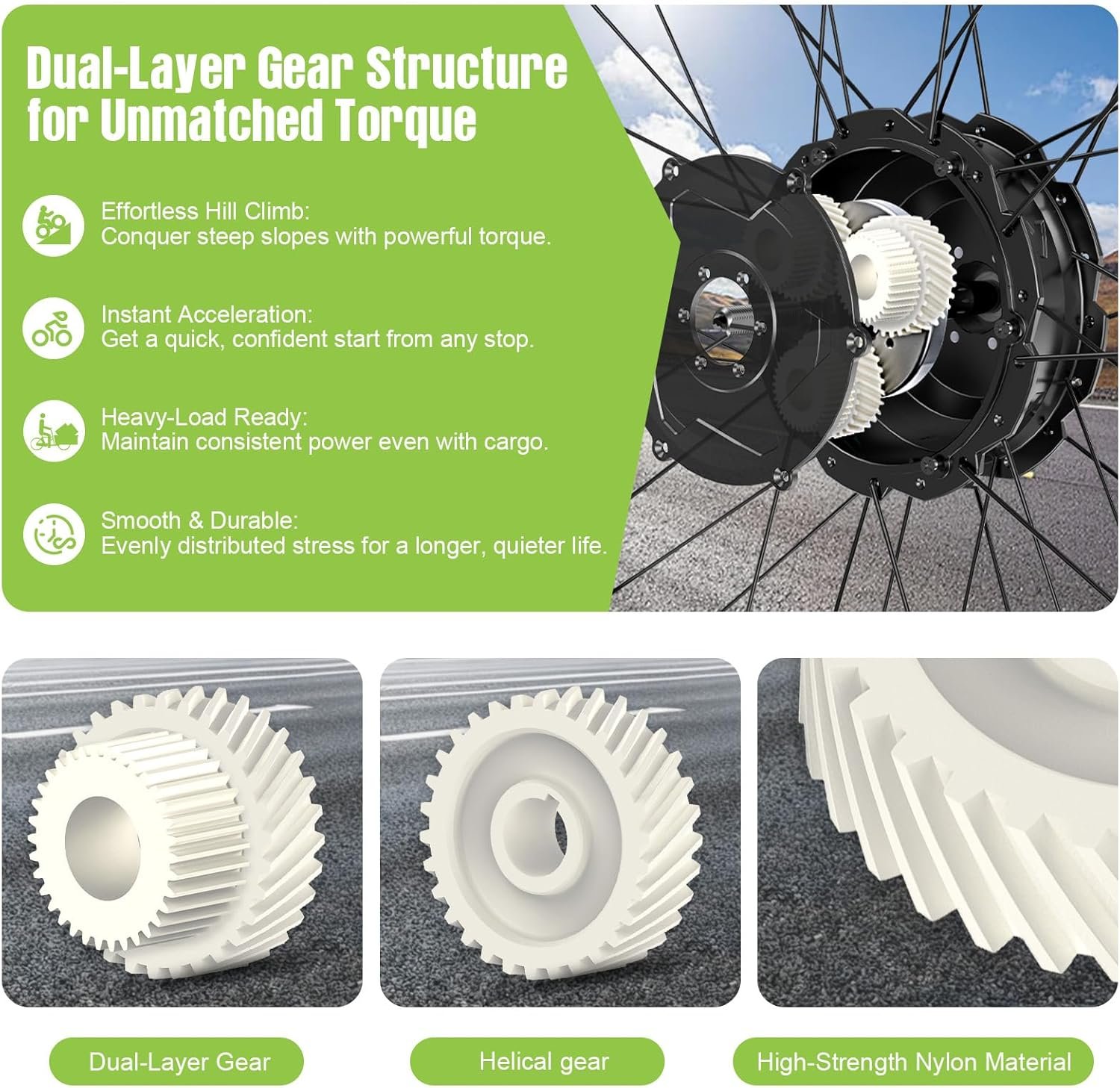 36V 250W Electric Bike Conversion Kit – Rear Hub Brushless Motor EBike Conversion Kit for 26" 27.5" 28" 29" 700C with Upgraded Controller, Optional Display & PAS Sensor for MTB (No Battery) - Image 4