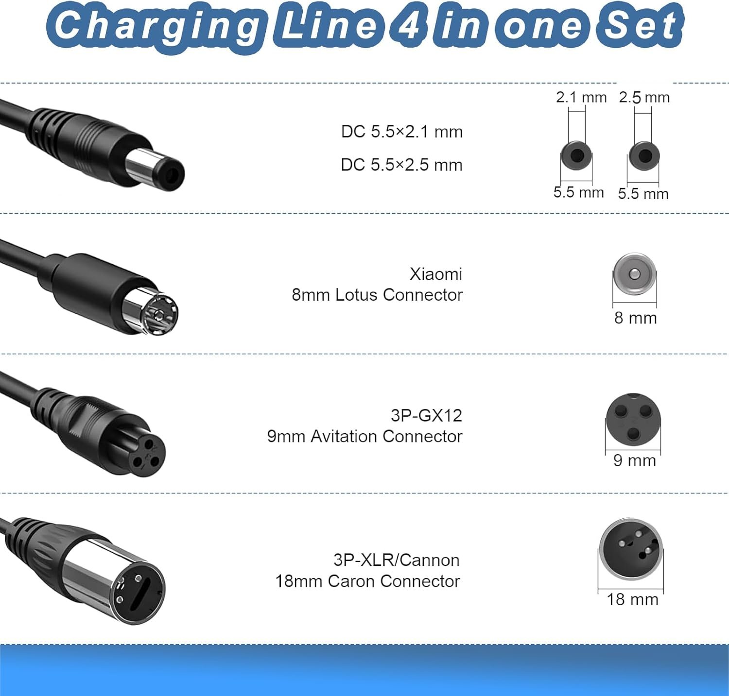 42V/2A Electric Scooter Charger, Universal with 4 Connections for 36V Li-ion Battery Fast Charger for Xiaomi/Ninebot, Mobility Scooter, Hoverboard, Electric Bike, Drift Board, Unicycle (Black) - Image 2