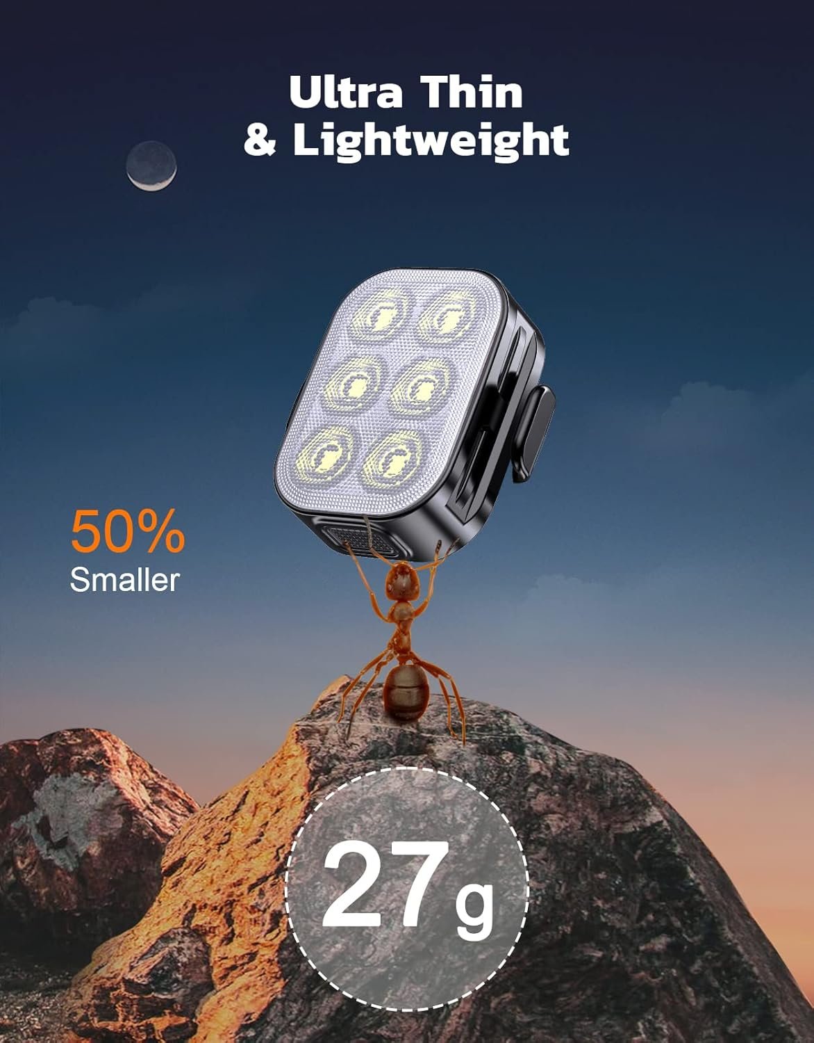 Glangeh Bike Lights Ultra Slim, Rechargeable Bicycle Lights Front and Rear, 4+6 Modes Bike Light, Waterproof IP65 Cycle Lights for Road Safety, 1.5 Hrs Fast Charging Bike Light Cycling Headlights Set - Image 4