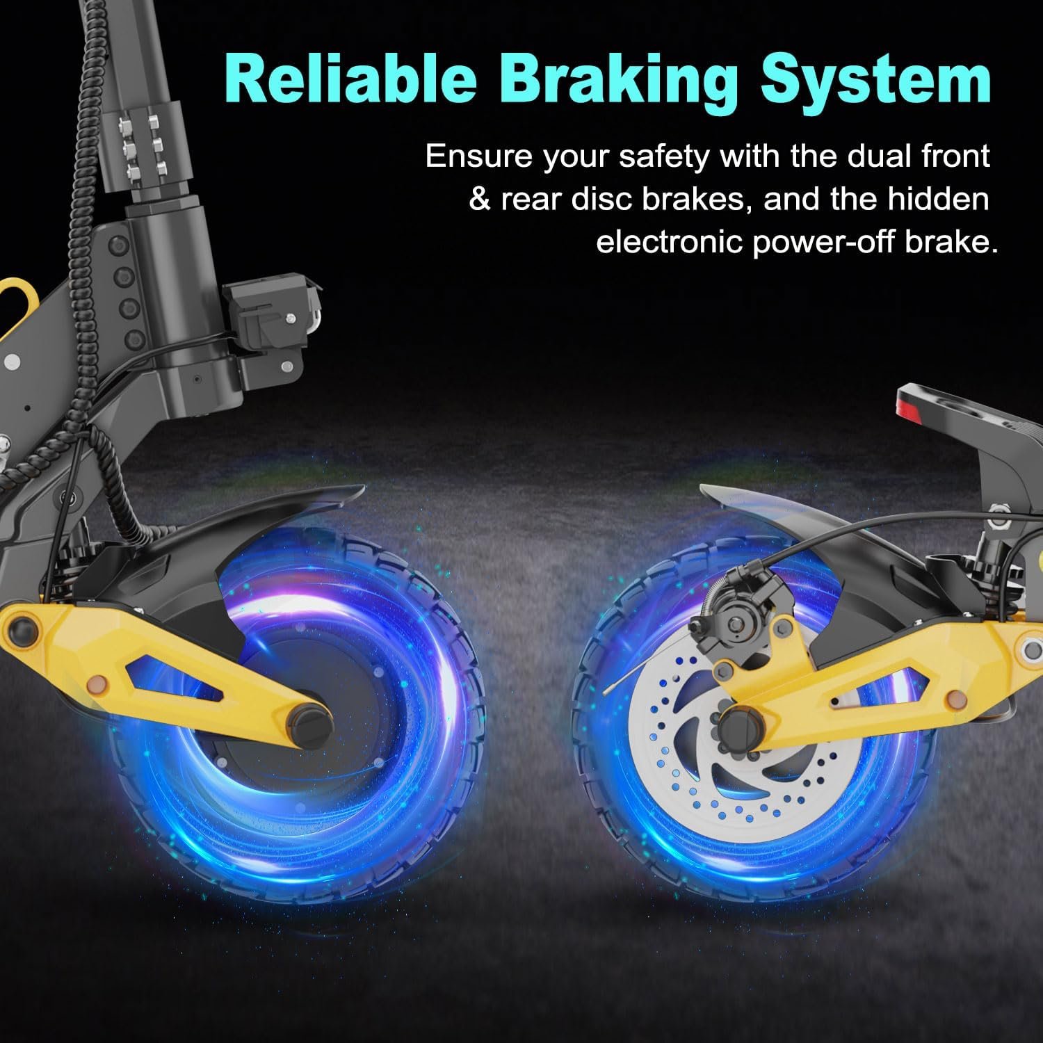 iENYRID Electric Scooter, 10'' Tyre E Scooter for Adults, 30/50Km Long Range, 15/20.8Ah Battery, 3 Speed Modes, Dual Braking System Dual Shock Absorption, Foldable Escooter, Model S1/ES1 - Image 6