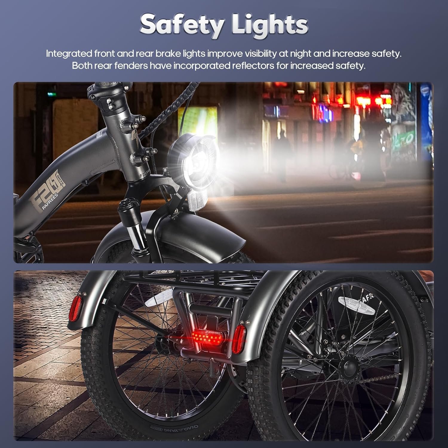 Fafrees F20 Mate E-Bike, 20-Inch Foldable Electric Trike, 18.2Ah/21AH/25AH Removable Battery, Electric Cargo Tricycle for Adults Senior, 15.5MPh, Range 110km/130km/150km - Image 7