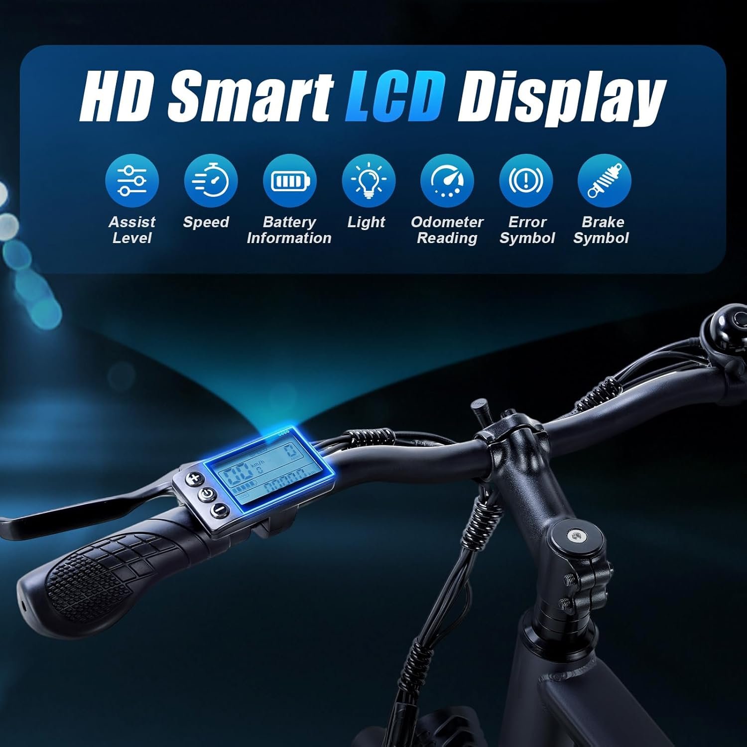 TWOFISH Electric Bike, 26" Electric Mountain Bike for Adults with 36V 15Ah Battery Max Range 100 KM 25KM/H 3 Riding Mode 7 Speed E Bike with Disc Brakes LED Display, TF-1 - Image 6