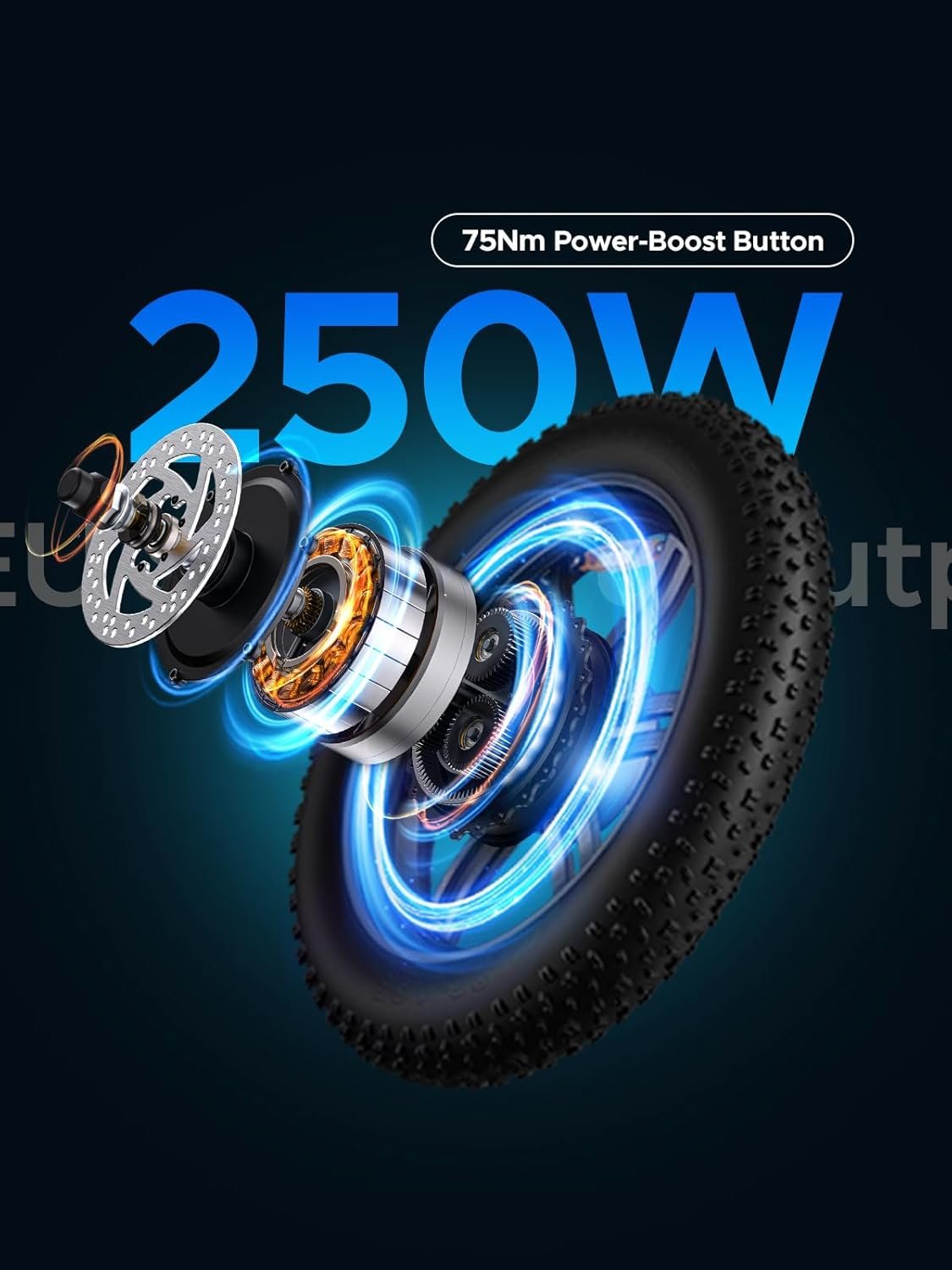 ENGWE L20 BOOST Electric Bike, 20‘’ ×4.0‘’ Fat Tire E-Bike for Adults 7 Speeds, 250W Motor 48V 13AhRemovable Battery Range up 120 km - Image 3