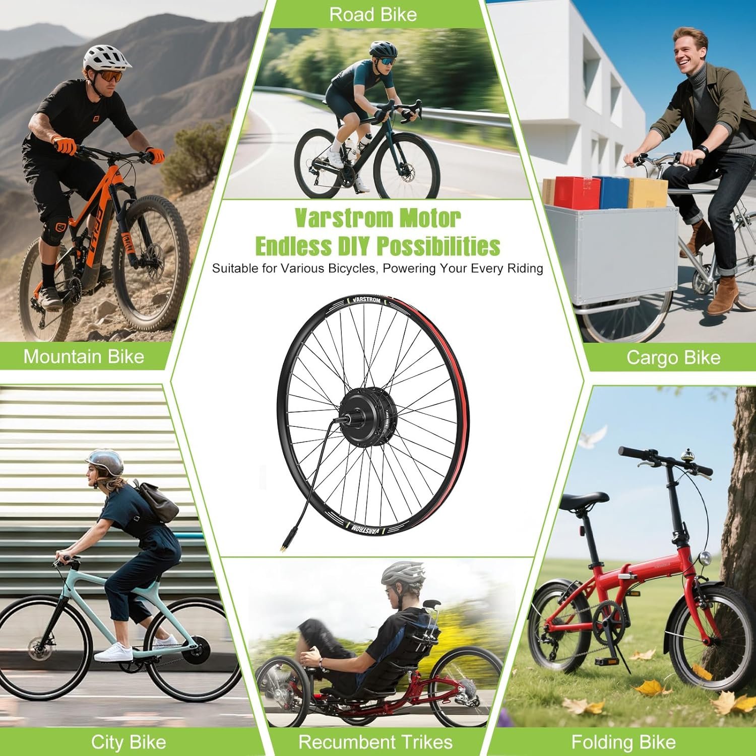 36V 250W Electric Bike Conversion Kit – Rear Hub Brushless Motor EBike Conversion Kit for 26" 27.5" 28" 29" 700C with Upgraded Controller, Optional Display & PAS Sensor for MTB (No Battery) - Image 8