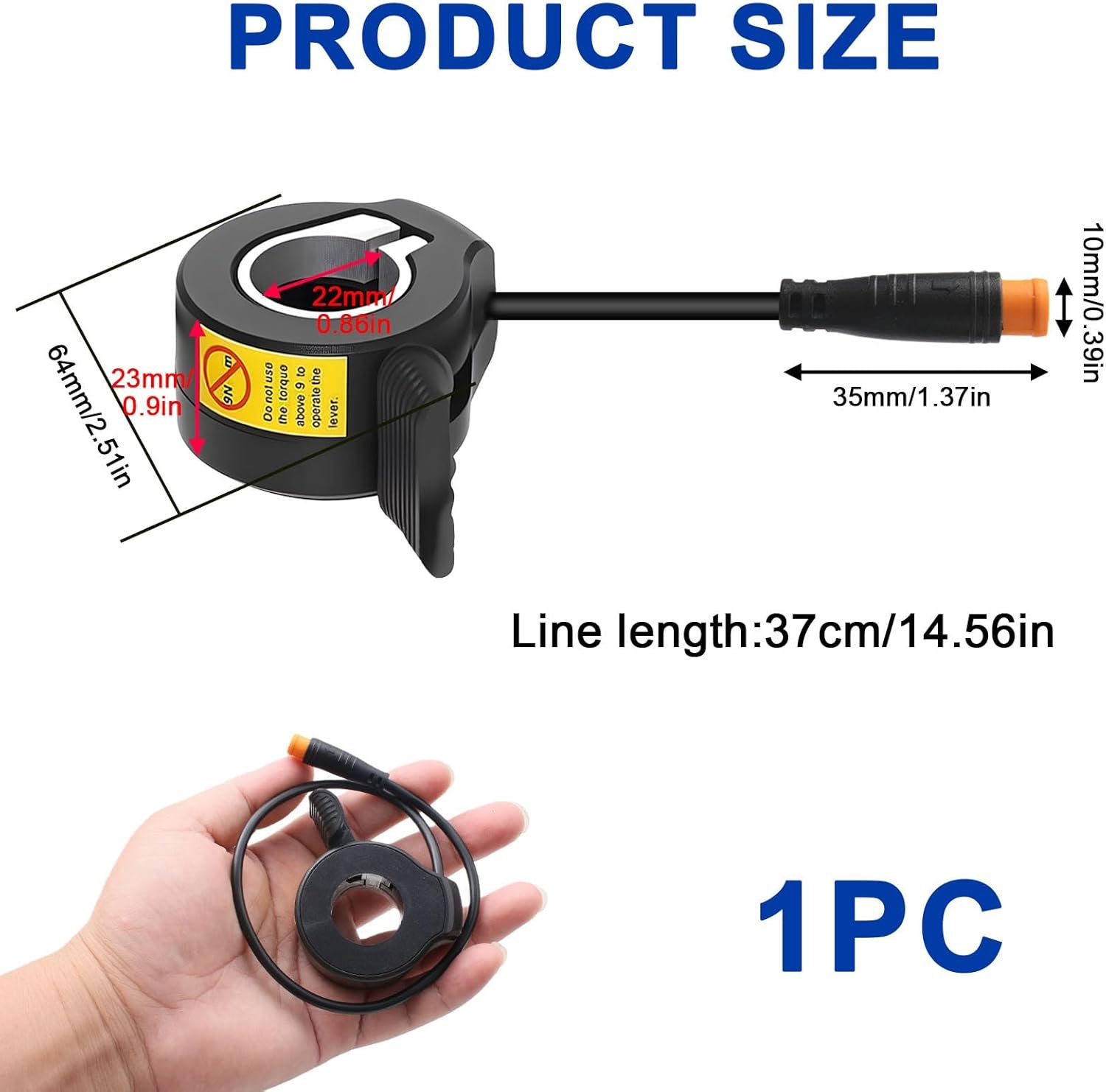 1pc Electric Bike Thumb