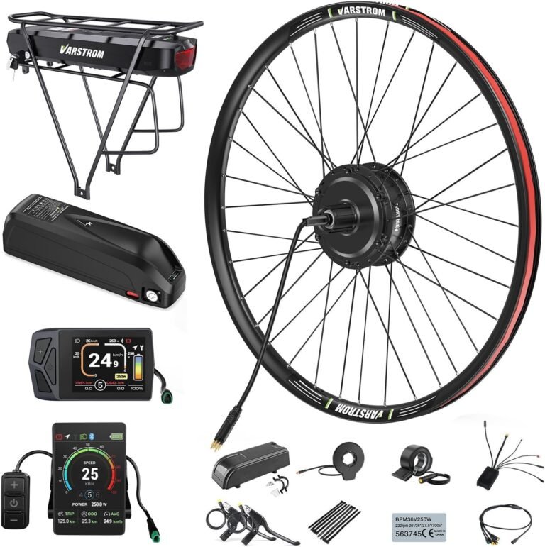 250W Ebike Conversion Kit 26 27.5 28 29 Inch 700C 36V Brushless Geared Rear Wheel Hub Motor Conversion Kit with Optional Ebike Battery & LCD Display & PAS Sensor