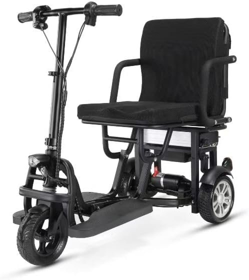 Foldable Electric Mobility Scooter, Folding 3 Wheel Travel Scooter, 24V 250W Motor, 24V 12AH Removable Battery, Suspension, Powerful Motor to Climb Hills, Electromagnetic Break, Upgraded Model. - Image 2