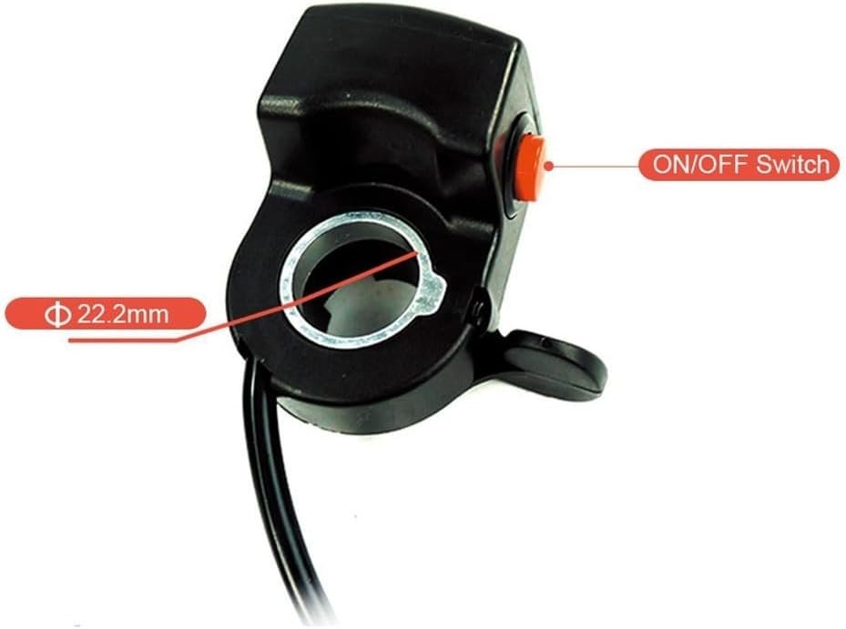 24V-48V Electric Bike Scooter Speed Control LED Thumb Throttle with for battery Indicator Self-Lock Switch for E-bike 6 Pin Connector(36V) - Image 2