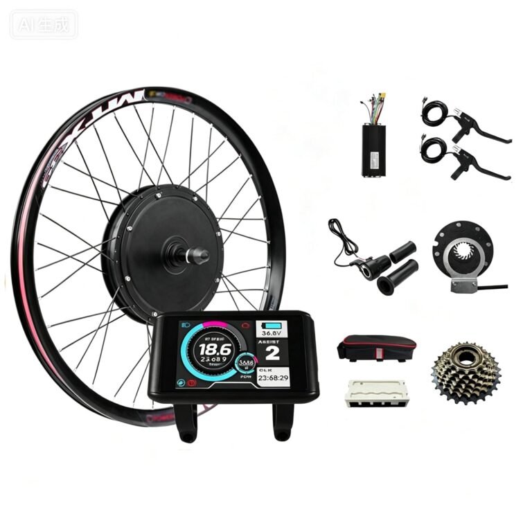48V 27.5'' 45A Controller Rear wheel Electric Bikes Conversion Kit Hub Motor, Electric Bicycle Motor,E-bike Cycling Hub with Controller, UKC1 Screen,Bike Bicycle Conversion Tool Kit 7-speed Cassette