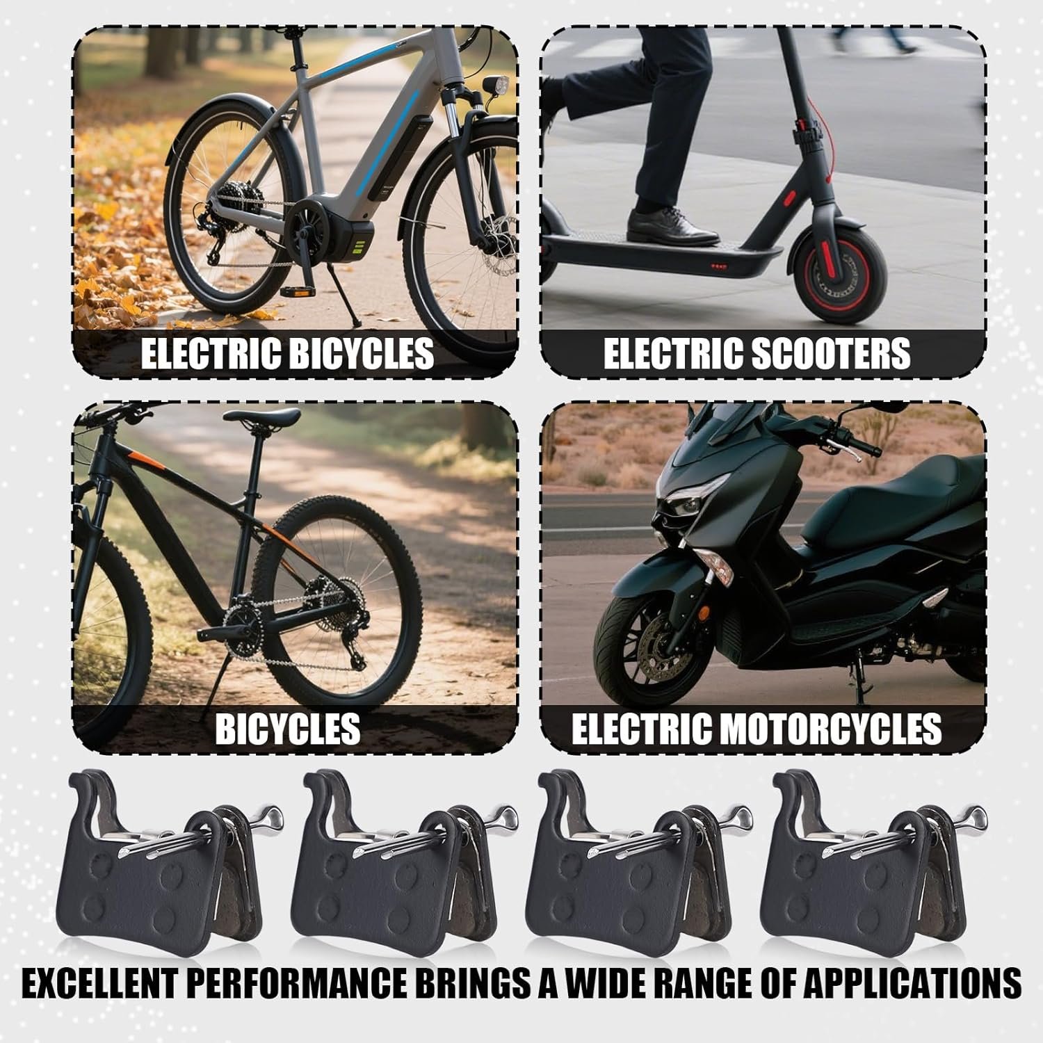 4pcs Bike Brake Pads