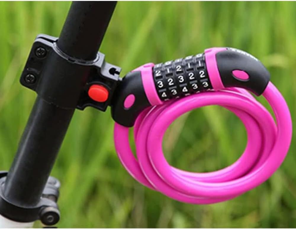 GOFRIEND Bicycle Lock - High Security 5 Digit Combination Coiling Cable Lock, Best for Outdoors, 1.2mx12mm - Image 5