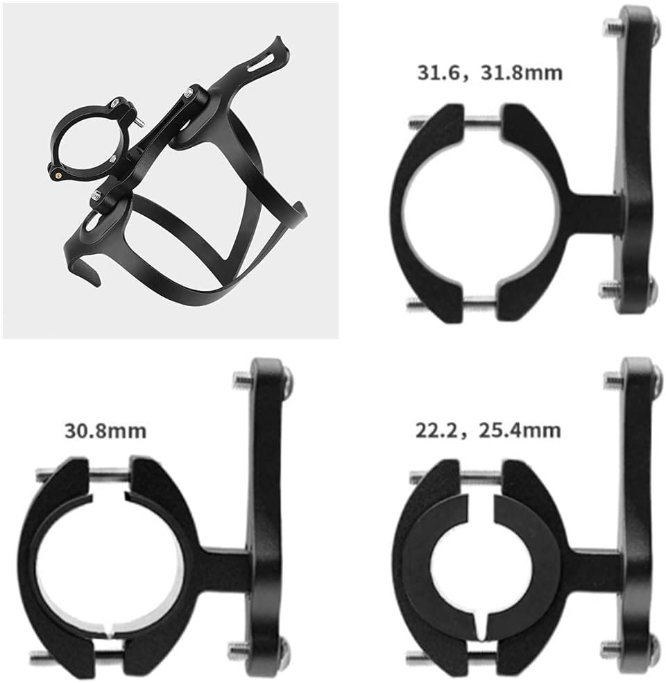 Aluminum Road Bike Bottles Cage Mount Adapter Water Bottle Cage Clamp Mount Bicycle Bottle Holder Bracket,Easy to Install on Handlebar Seat Post for Baby Stroller(Bilateral Fixation) - Image 4