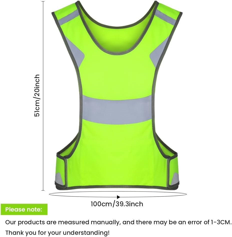 Reflective Running Vest Breathable Sports Vest High Visibility Waistcoat Safety Vest Women Men Night Warning Top Reflectors Clothing Hi Vis Reflective Running Gears for jogging Hiking Cycling - Image 2