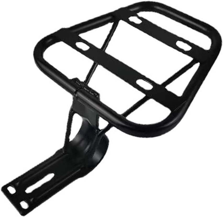 BlissfulAbode Bicycle Rear Rack Electric Bike Cargo Carrier Heavy Duty Steel Frame Mount Luggage Holder Storage Shelf Support Stand For Mountain Road Commuter E-Bikes Black 24.5x18.5x16.5CM