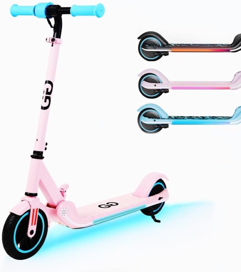 X1 Kids Children's Electric Scooter | 150W Motor, LED Rainbow Lights, Foldable & Adjustable Handlebar | Scooter for Kids Ages 6-12 | Up to 9.9 MPH, Safe Ride