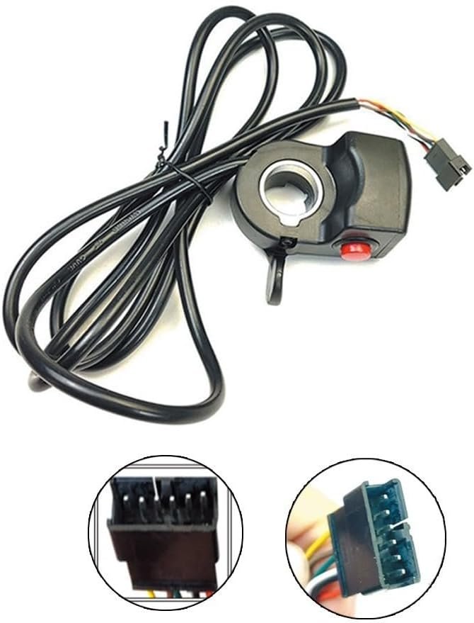 24V-48V Electric Bike Scooter Speed Control LED Thumb Throttle with for battery Indicator Self-Lock Switch for E-bike 6 Pin Connector(36V) - Image 7