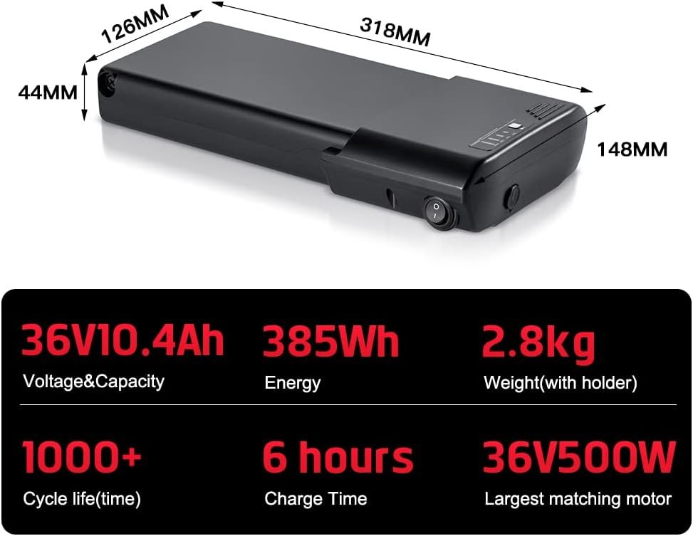 SEASON E-Bike Battery Pedelec 36V 10.4Ah / 14Ah Replacement Lithium-ion Battery for Electric Bicycle u.k. Ansmann Viking Lectro MIFA(without battery case) - Image 2