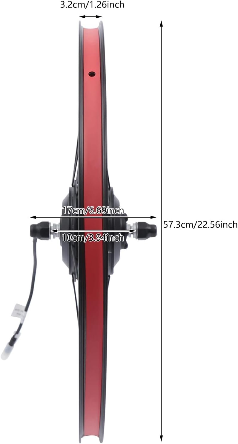 26" Electric Bike Conversion Kit, 350W 36V Front Wheel E-Bike Hub Motor Kit with LCD Display, Bicycle Controller with Controller PAS Brake Lever for 26 inch Bikes 5 Speed Adjustable - Image 4