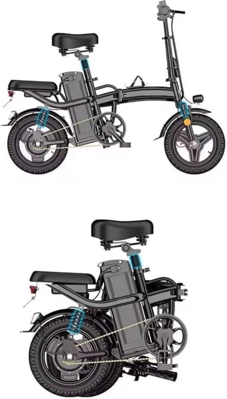 Rexhan Foldable Electric Bike,14" Portable Folding E-Bike, City Bike, 48V 10AH Battery, 250W Motor, 25KMH Speed, Disc Brakes, Triple Suspension, 3 Riding Modes, Rear Seat, Recycle Energy System, New!