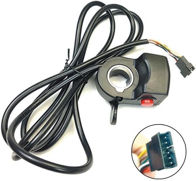24V-48V Electric Bike Scooter Speed Control LED Thumb Throttle with for battery Indicator Self-Lock Switch for E-bike 6 Pin Connector(36V) - Image 6