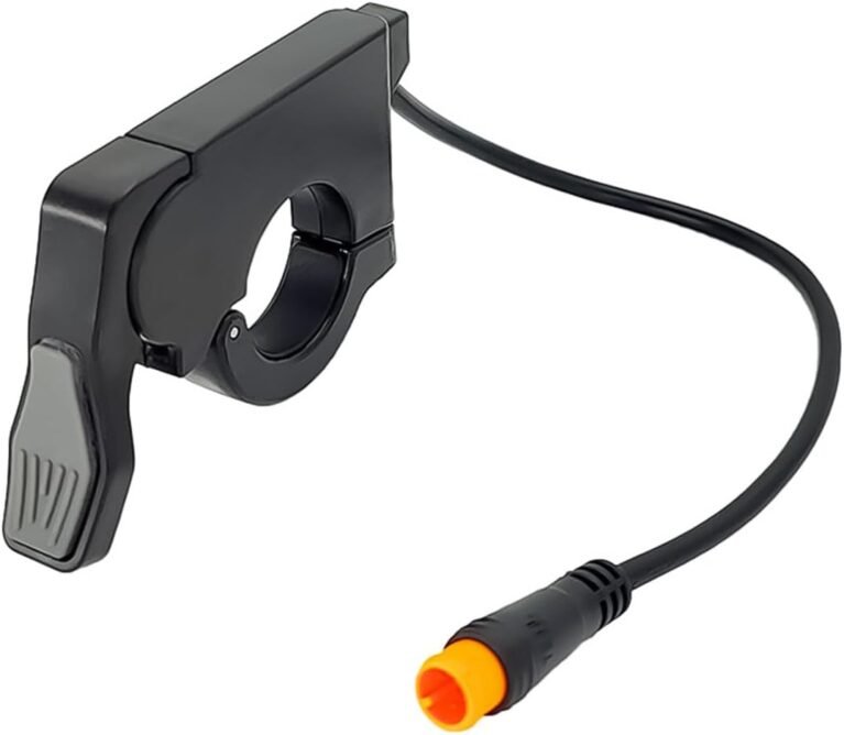 Sarini Universal Hall-Effect Thumb Throttle (3-Pin SM Connector) – Quick Release E-Bike Accelerator, Compatible with Standard 0.8–4.2V Hall Controllers Only