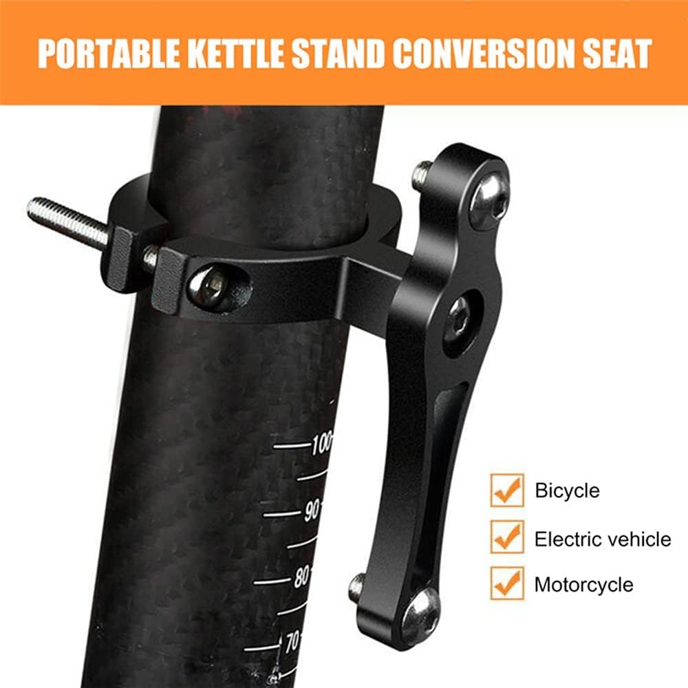 Aluminum Road Bike Bottles Cage Mount Adapter Water Bottle Cage Clamp Mount Bicycle Bottle Holder Bracket,Easy to Install on Handlebar Seat Post for Baby Stroller(Bilateral Fixation) - Image 5