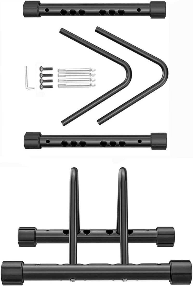 Adjustable Bike Rack Stand for Road, Mountain & Electric Bikes | Steel Tire Holder with Width & Height Settings | Indoor Outdoor Floor Parking Storage | Fits 3cm to 12cm Tires - Image 3