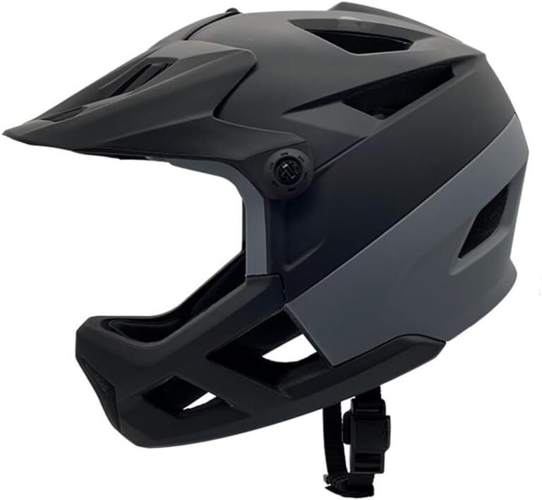 Lixada Full Face Helmet for Adult, Mountain Bike Helmet for Men Women Lightweight Adjustable Visor and Goggle Port 55-59CM