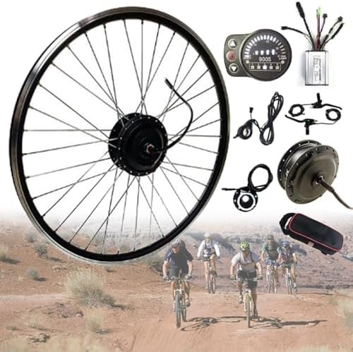 250W Electric Bike Conversion Kit, Brushless Hub Motor for 700C Wheels, LED Display, Easy E-Bike Upgrade with Controller & Brake Levers
