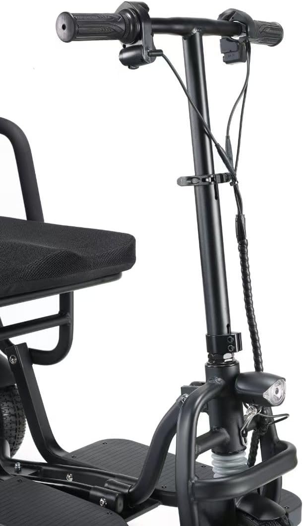 Foldable Electric Mobility Scooter, Folding 3 Wheel Travel Scooter, 24V 250W Motor, 24V 12AH Removable Battery, Suspension, Powerful Motor to Climb Hills, Electromagnetic Break, Upgraded Model. - Image 5
