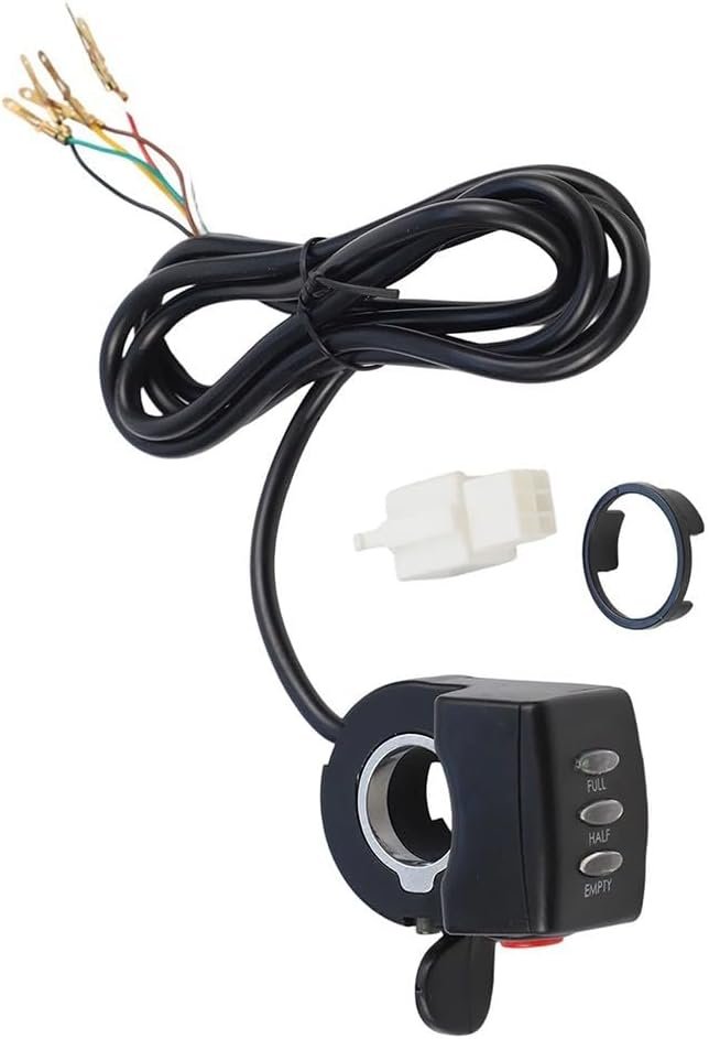 Electric Bike Throttle, 24V-48V Thumb Control with LED Battery Display, Speed Controller for E-Bike and Scooter, 6Pin SM Interface Self-Lock Switch for 22.2mm Handlebar Replacement Part(48V) - Image 3