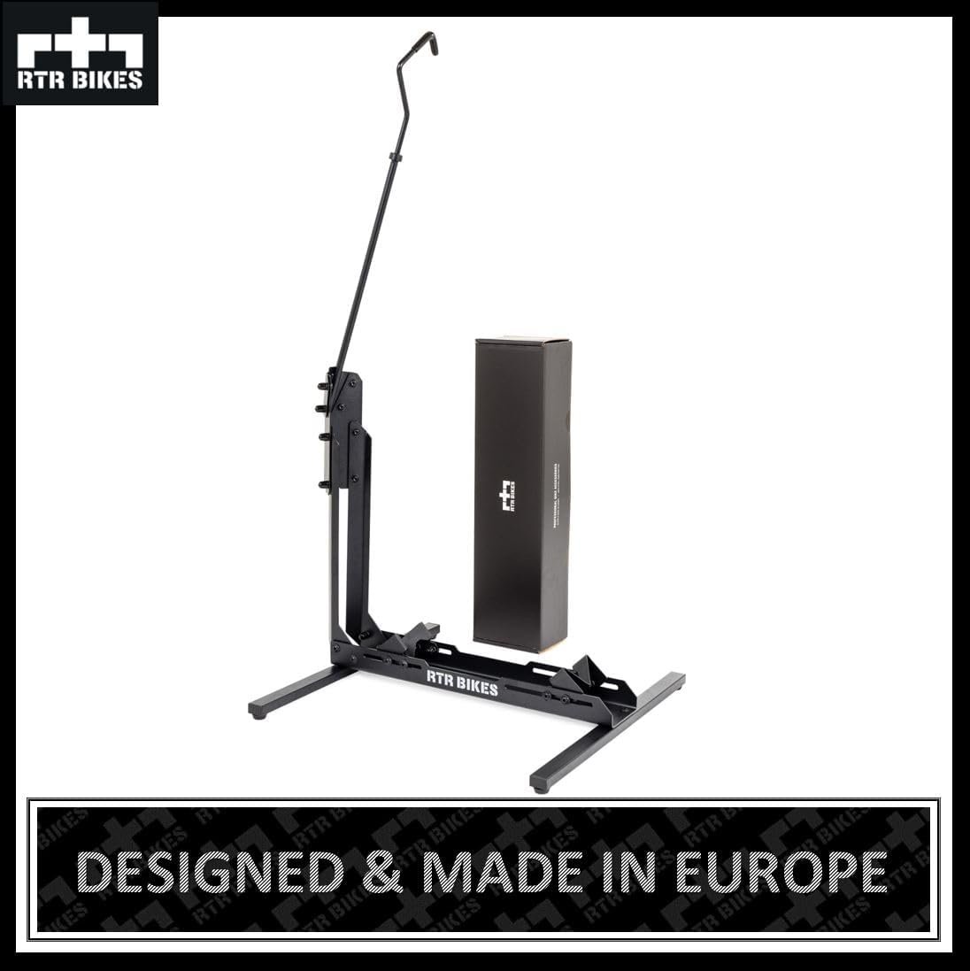 RTR BIKES Brutus Up Vertical & Horizontal Bike Stand – Freestanding Space Saving Cycle Rack – Heavy Duty Floor Holder for E-Bikes & MTB up to 30kg – Fits 24-29" Wheels & 3.5" Tyres – Made in EU - Image 6