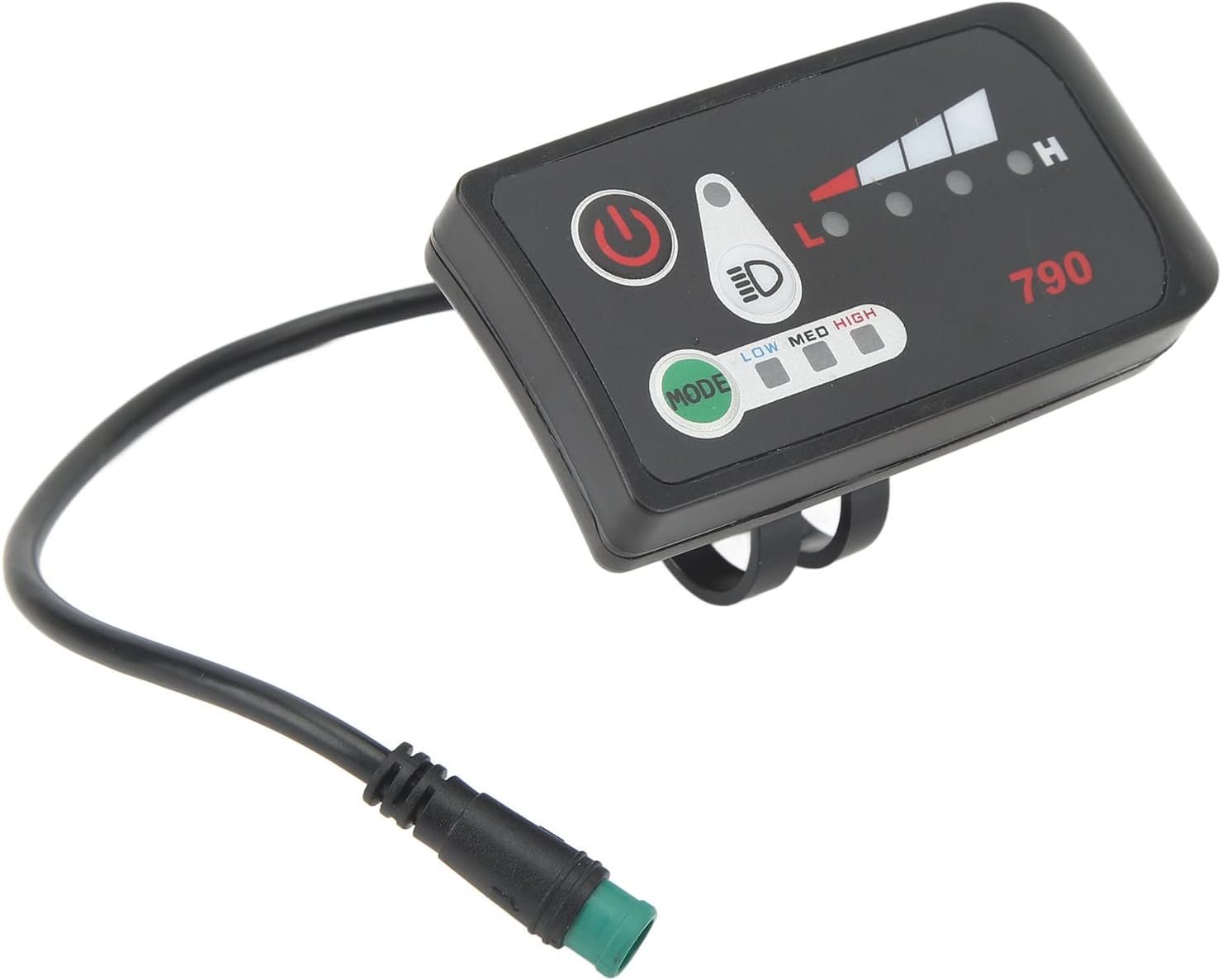 KIMISS Electric Bike LED, Panel Modification Display 790 Electric Power Display Meter with Waterproof 5P Male Plug for 22.2mm Handlebars 48V