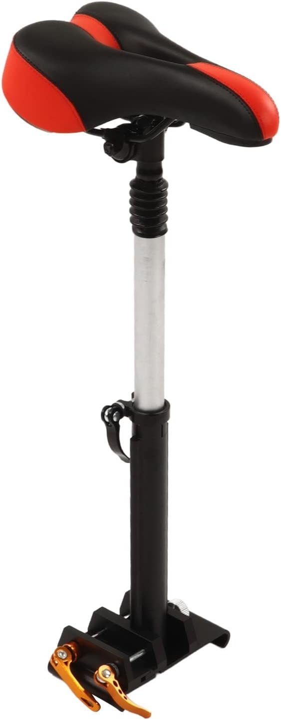 Electric Scooter Folding Seat, Aluminum Alloy Breathable Foldable Shock Absorbing Electric Scooter Saddle Punch for Riding - Image 4