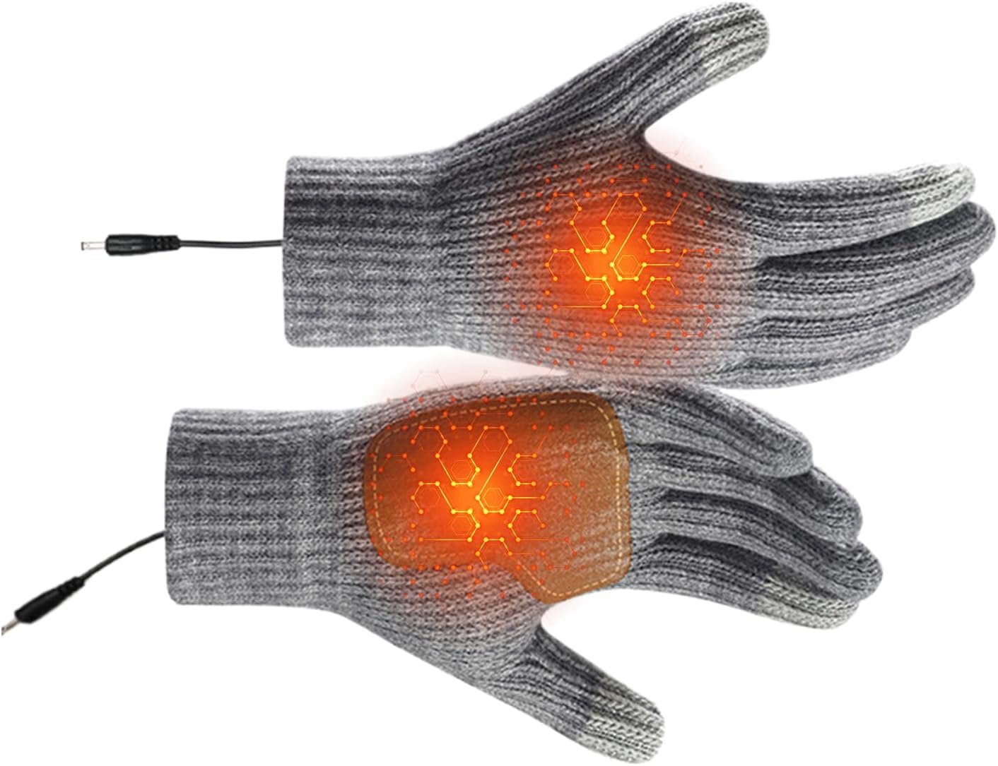 Heated Gloves for Men | Touchscreen Electric Mittens | 3 Levels Temperature Heated Ski Gloves,for BBQ Ski Cold Weather Camping Driving Running Work Motorcycle Cycling - Image 8