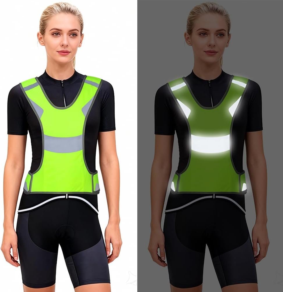 Reflective Running Vest Breathable Sports Vest High Visibility Waistcoat Safety Vest Women Men Night Warning Top Reflectors Clothing Hi Vis Reflective Running Gears for jogging Hiking Cycling - Image 5
