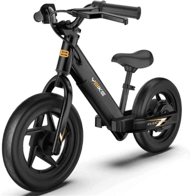 YBIKE Electric Balance Bike,12 Inch Kids Electric Bike for Ages 3-5 Years Old, Kids Balance Bikes with Adjustable Seat, Dirt Bike for Boys & Girls