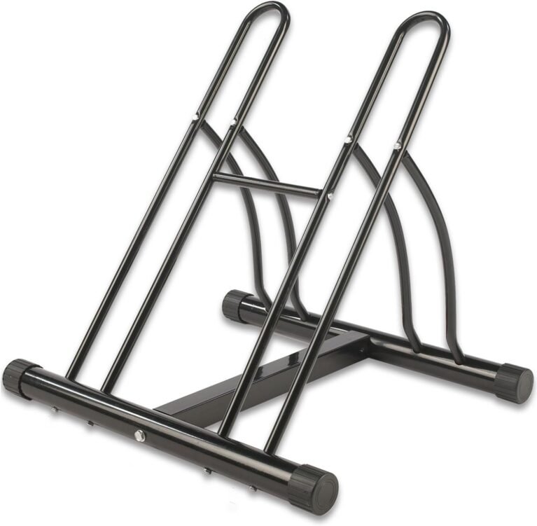 Taylor & Brown Double Heavy Duty Twin Bike Bicycle Floor Parking Stand Holder Storage Rack Reversible Mountain Bikes Kids Indoor Outdoor Home Garage Shed