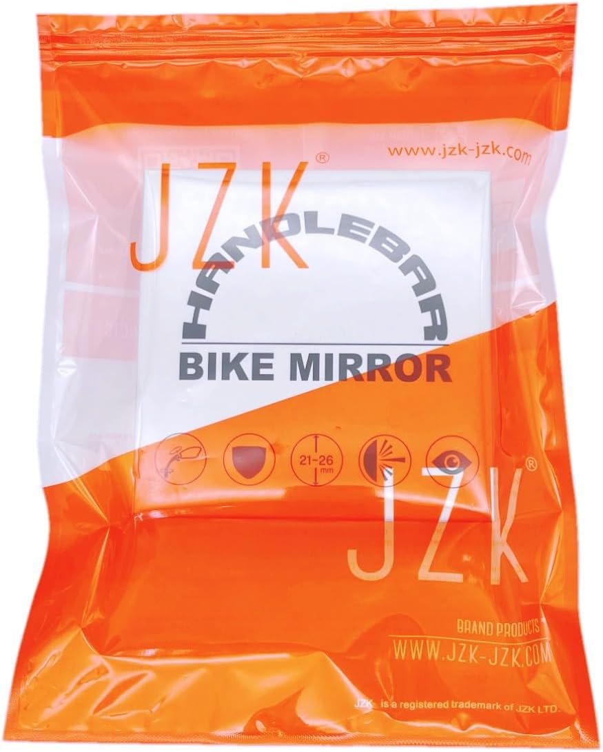 JZK Right Side Bike Mirror with Stainless Steel Lens - 360 Degree Rotatable Adjustable Cycle Mirror for Bike Handlebar - Image 8