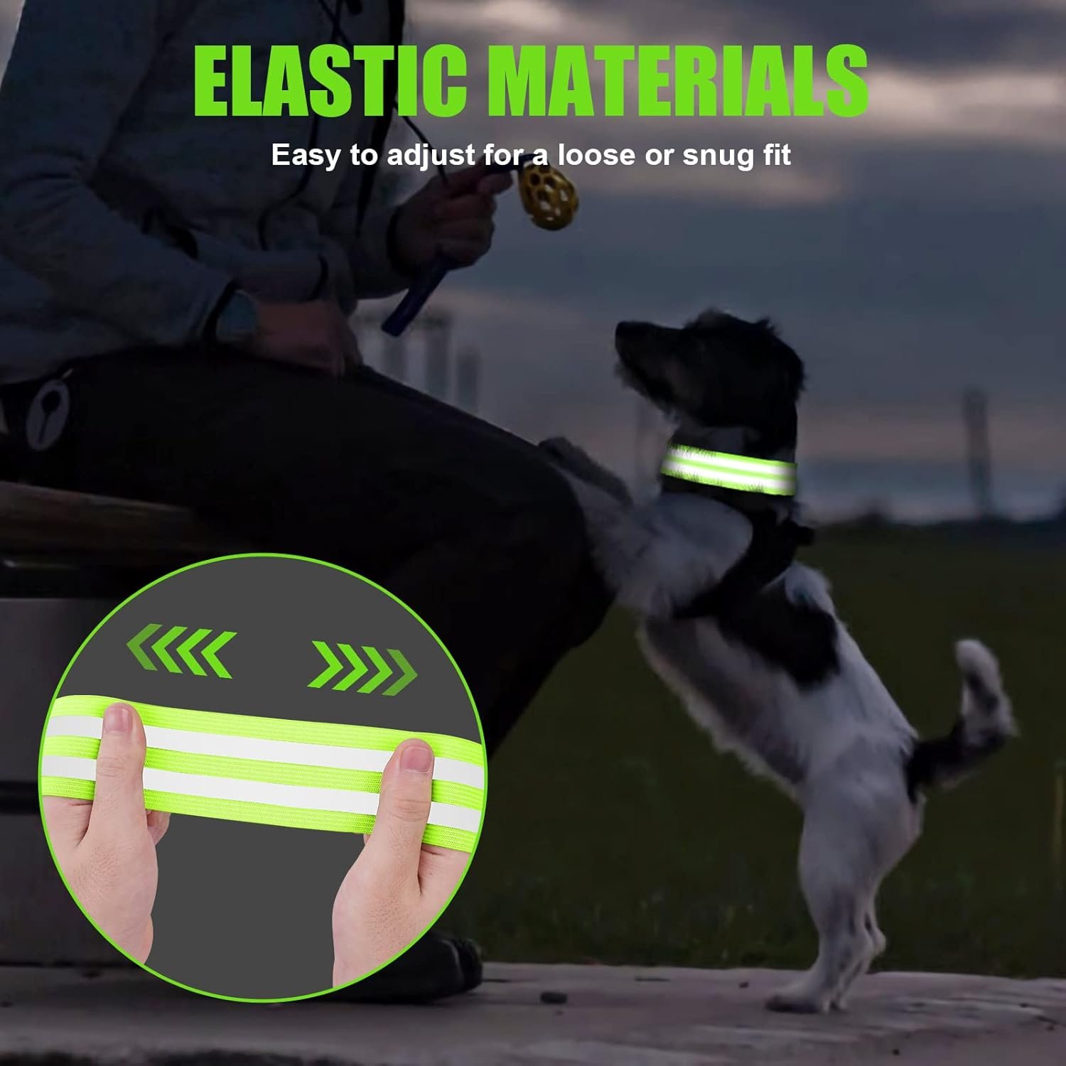 URAQT Reflective Wrist Strap, Running Safety Gear Wristbands, High Visibility Bike & Ankle Bands Reflector Armband, Self-adhesive Reflective Bands for Night Sports & Dog Walking - Image 5
