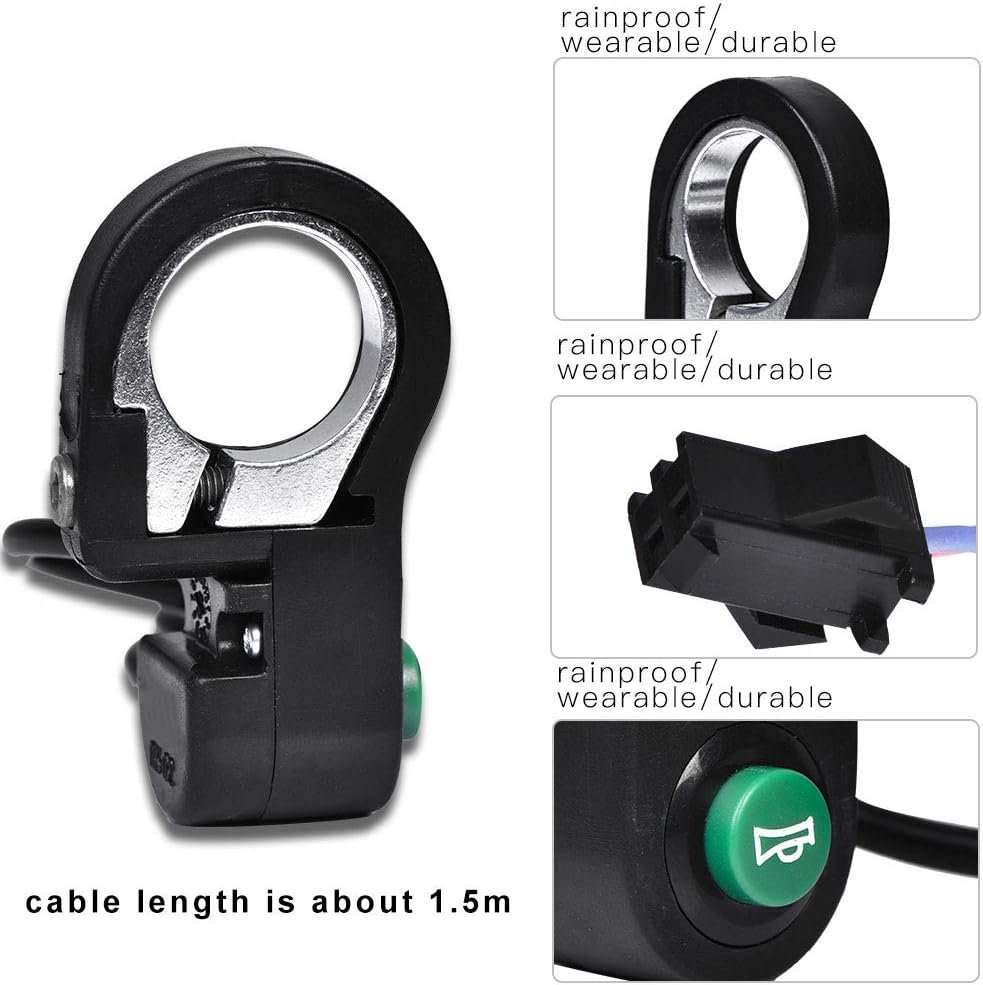 CHICIRIS Electric Bike Horn Switch, Electric Cycling Bells Waterproof Bike Bell Bicycle Handed Bells for Adults Kids Girls Boys Fits Handlebars with 22.2mm Bicycles and accessories - Image 3