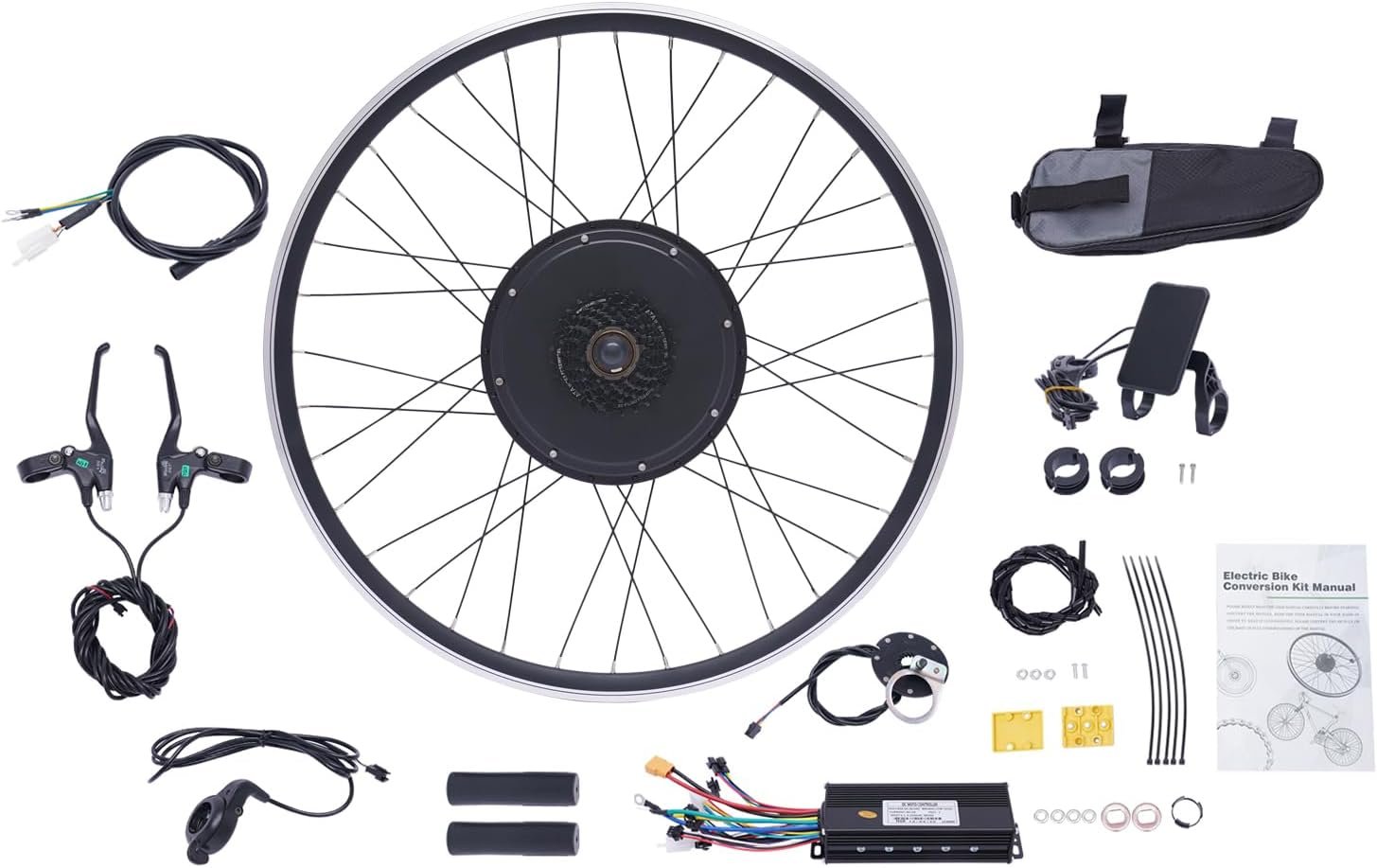 Electric Bike Conversion Kit 1000W 48V for 700C 28" 29" Rear Wheel, Electric Bicycle Kit with Display & Cruise Control, Bike Bicycle Conversion Tool Kit for Road Bike Commuting