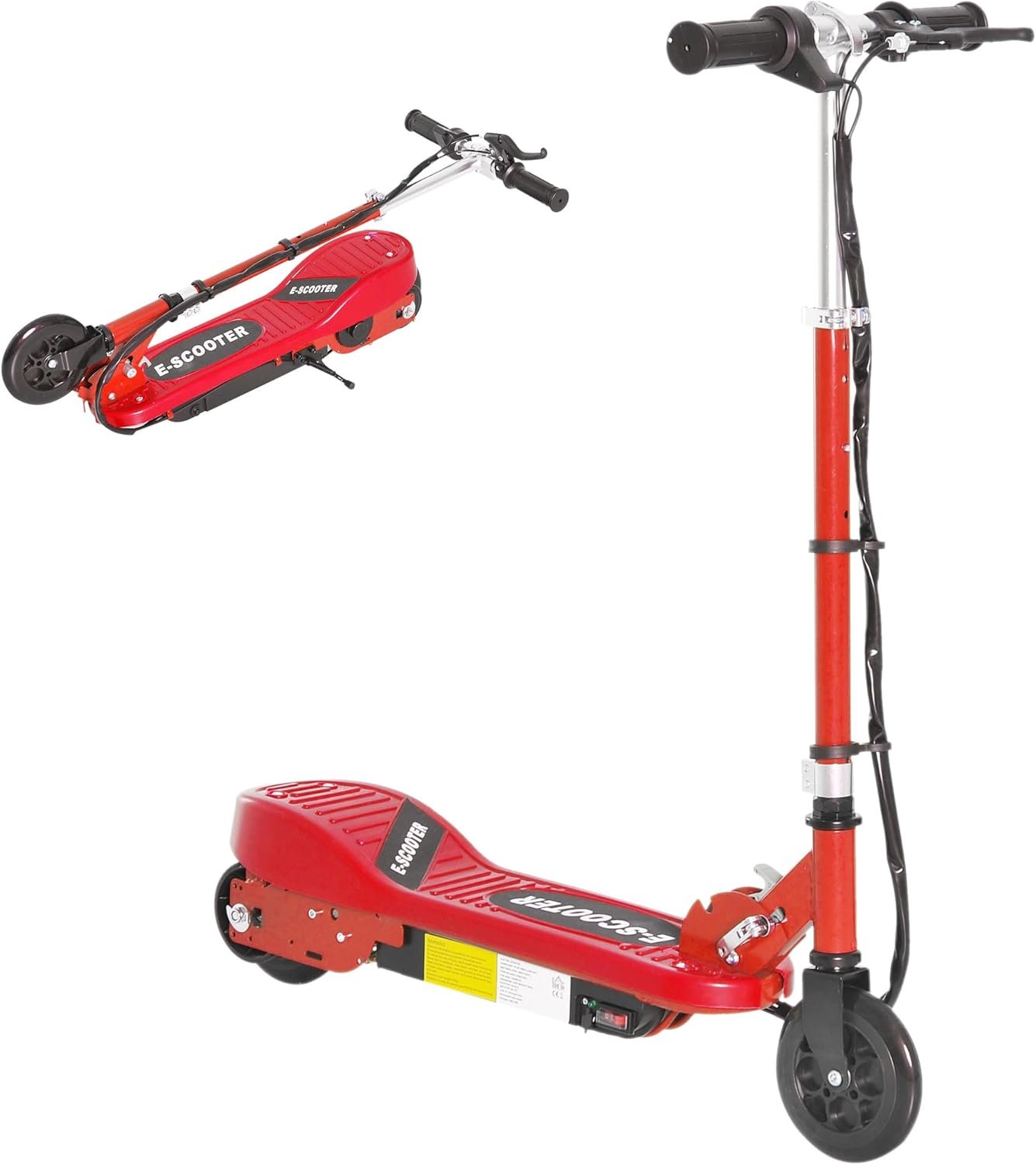 HOMCOM Kids Electric Scooter, 5.5 Inch Foldable Kids Scooter for Ages 7-14, 120W Motor, Up to 12km/h, 10km Range, Adjustable Height