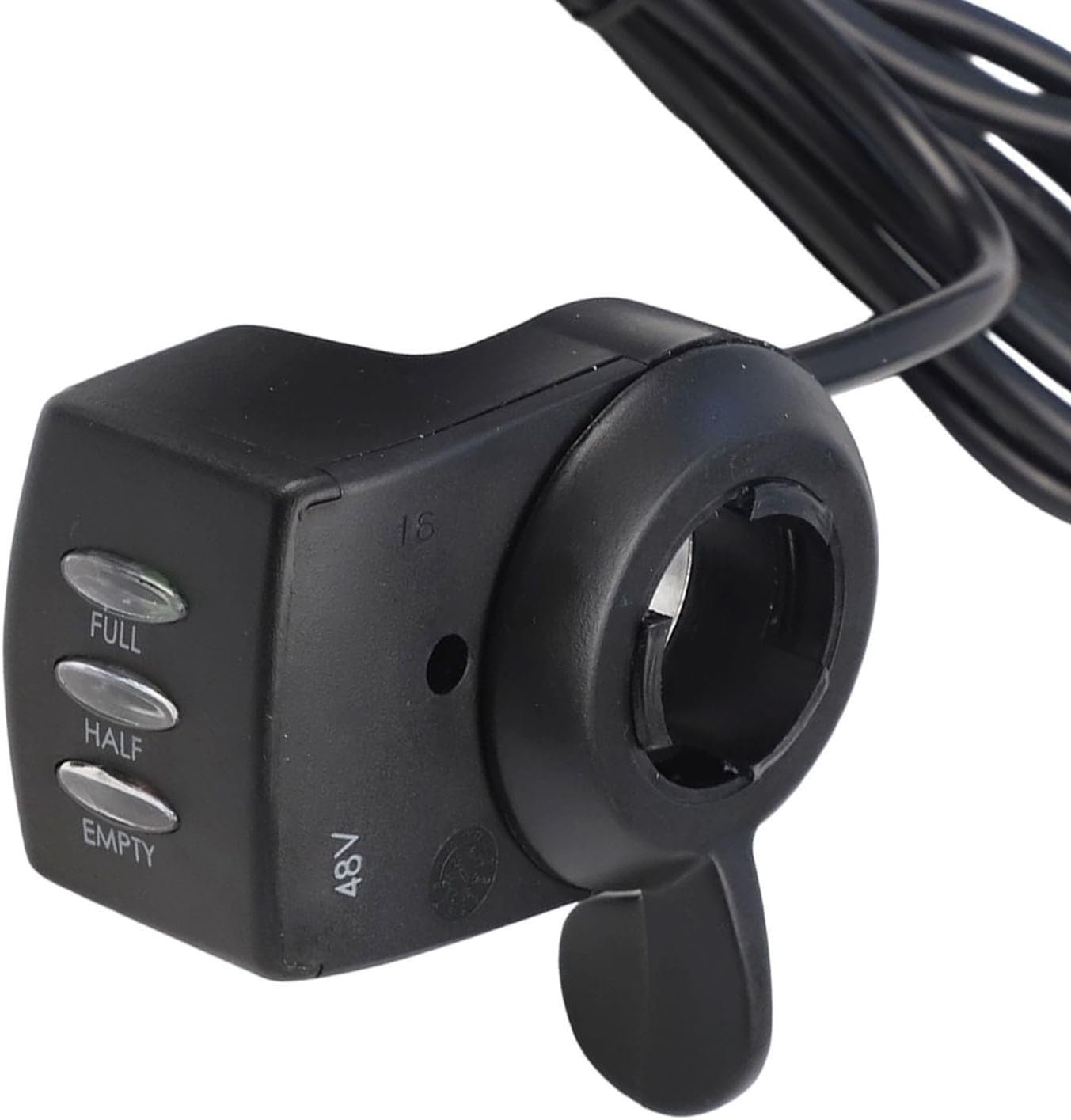 Electric Bike Throttle, 24V-48V Thumb Control with LED Battery Display, Speed Controller for E-Bike and Scooter, 6Pin SM Interface Self-Lock Switch for 22.2mm Handlebar Replacement Part(48V) - Image 6