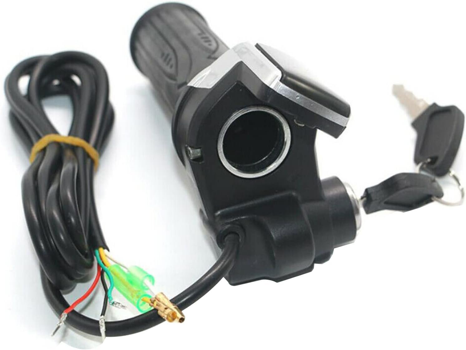 WMLBK Electric Bike Throttle Grip, Half-Twist Throttle, Accelerator Throttle Handle with LED Power Indicator Key Lock for Electric Bikes Scooters (48V) - Image 8