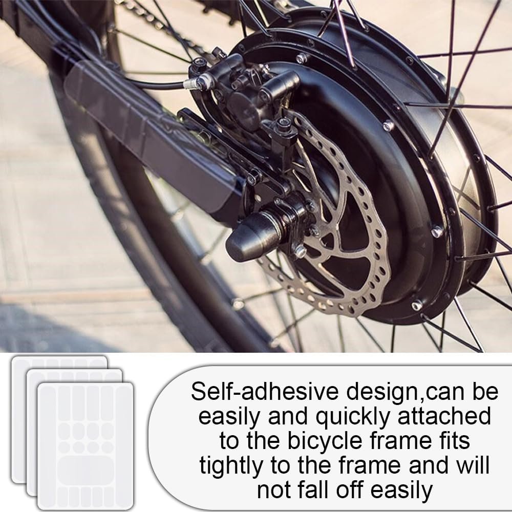Bike Frame Protector Film Transparent - 3 Pack - Scratch and Shock Proof Stickers for Mountain Bike, Road Bike, Electric Bike - Image 3