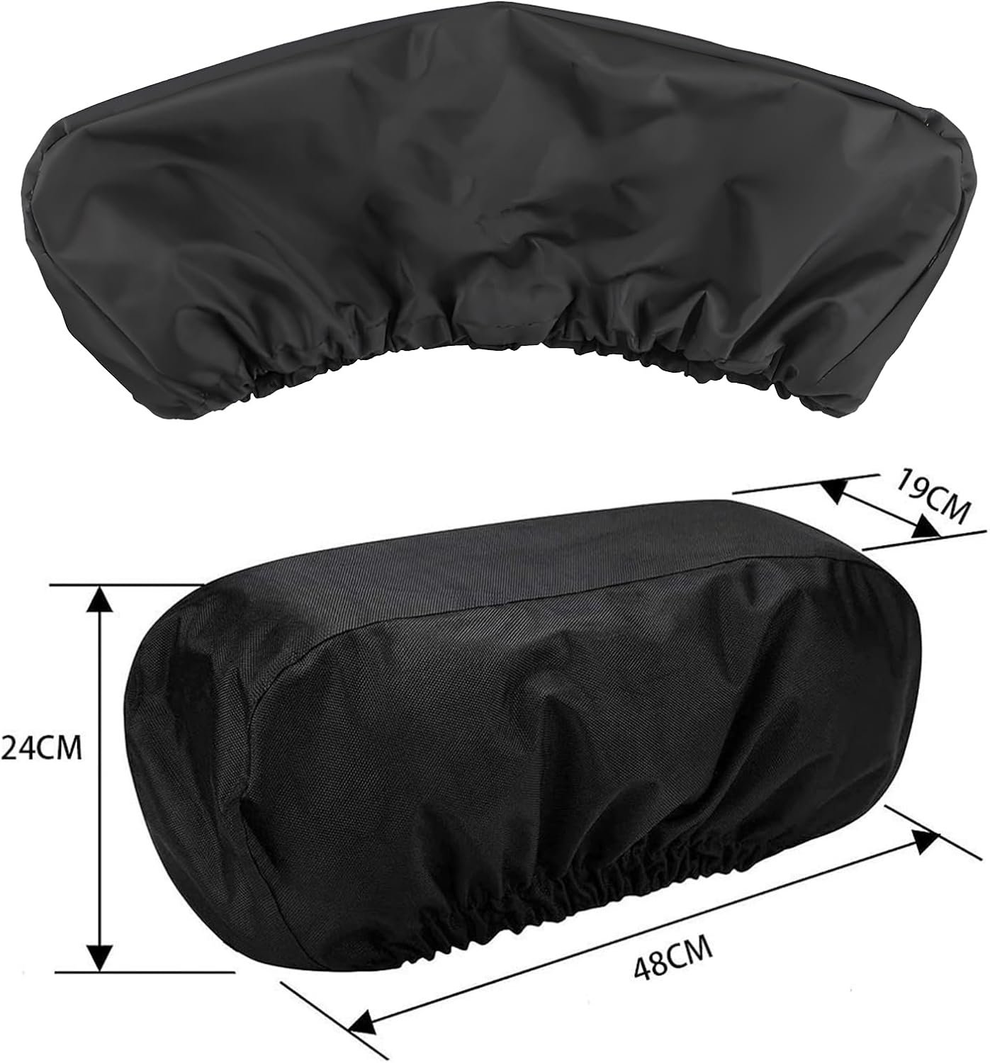 2pcs Waterproof E-Bike Battery Cover - 48x19x24 cm Dust-proof Bike Frame Bag-Universal Fit 420D Oxford Fabric and seat covers Accessories Electric Bicycle Battery Protective Cover for Outdoor Riding - Image 3