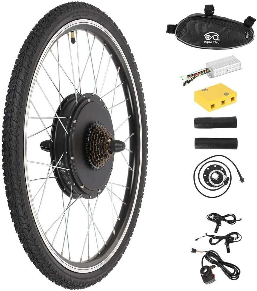 48V 1500W Electric Bike Conversion Kit - 26" Rear Wheel E-Bike Motor Kit with Hub, Perfect for Bicycle to Electric Conversion - Image 2
