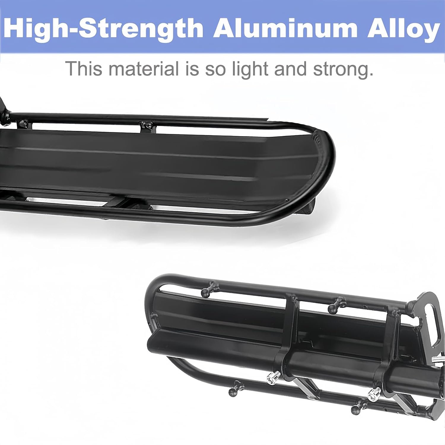 Rear Bike Rack, Aluminum Alloy Bicycle Luggage Cargo Rack, Retractable Bicycle Pannier Bag Holder, Universal Bike Carrier, MTB Rear Racks Max Load 10KG/22Lbs - Image 3
